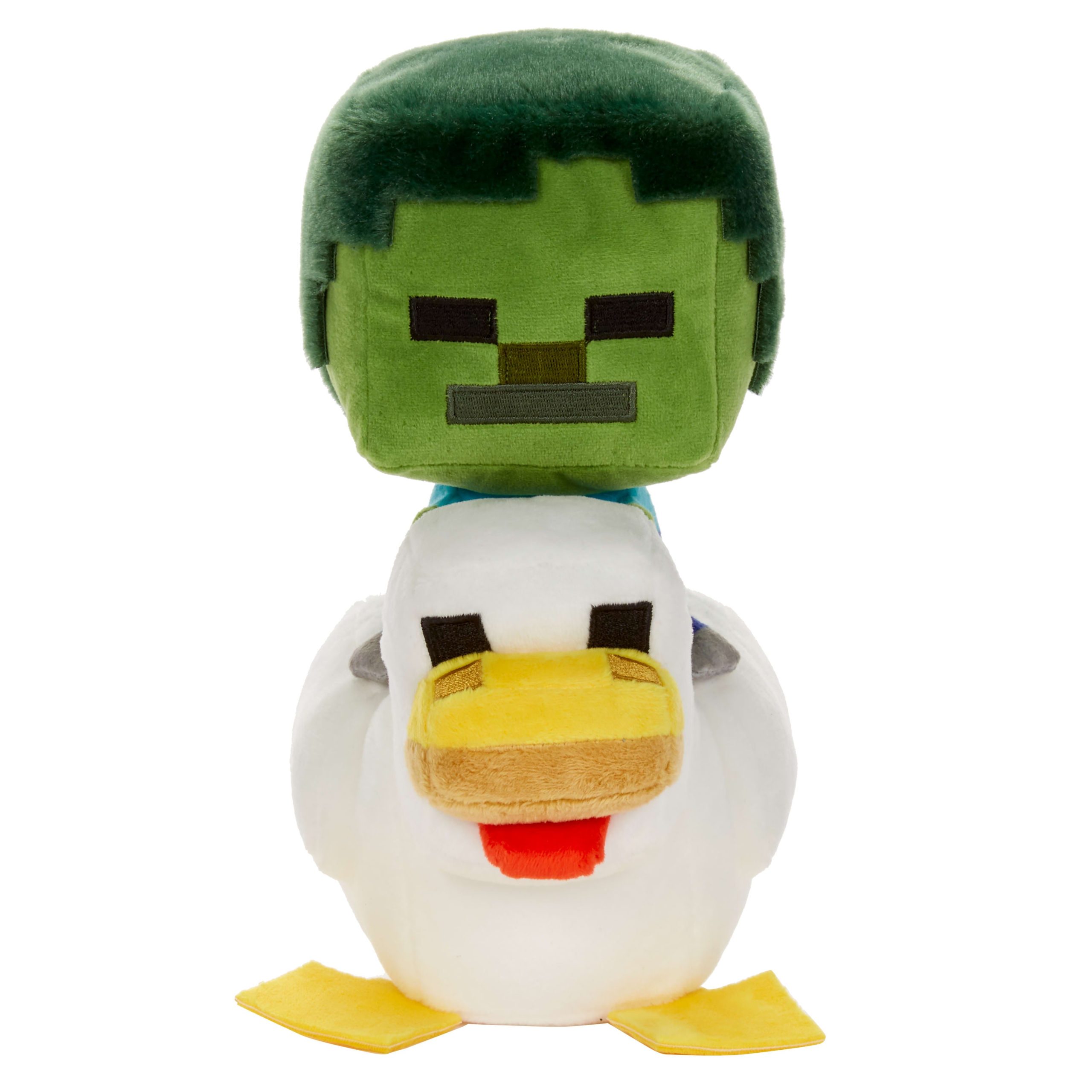 fisher price Minecraft Plush Zombie Chicken Jockey Toy, 8-Inch Soft Doll Inspired By The Video Game Character