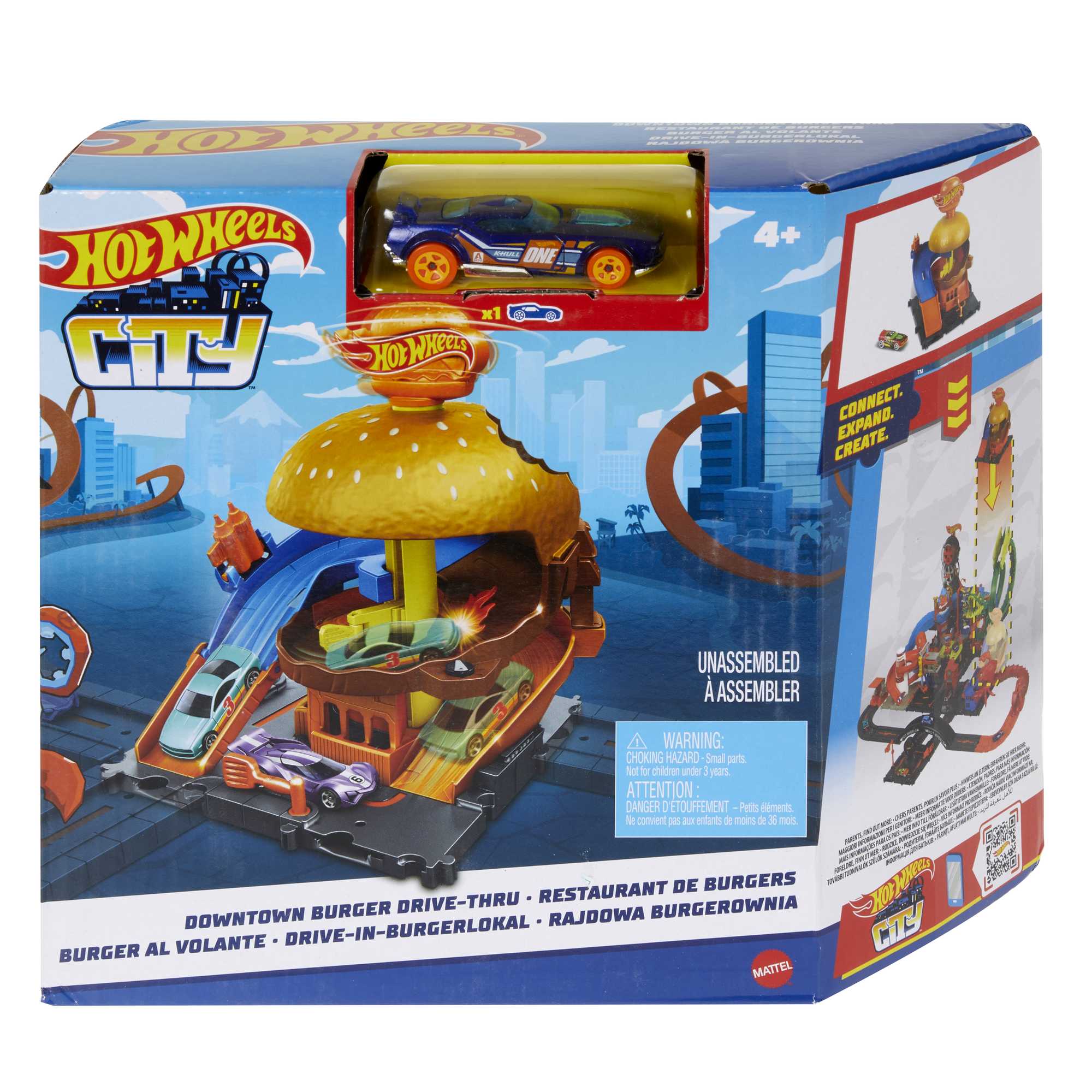 fisher price Hot Wheels City Pista de Brinquedo Hamburgueria