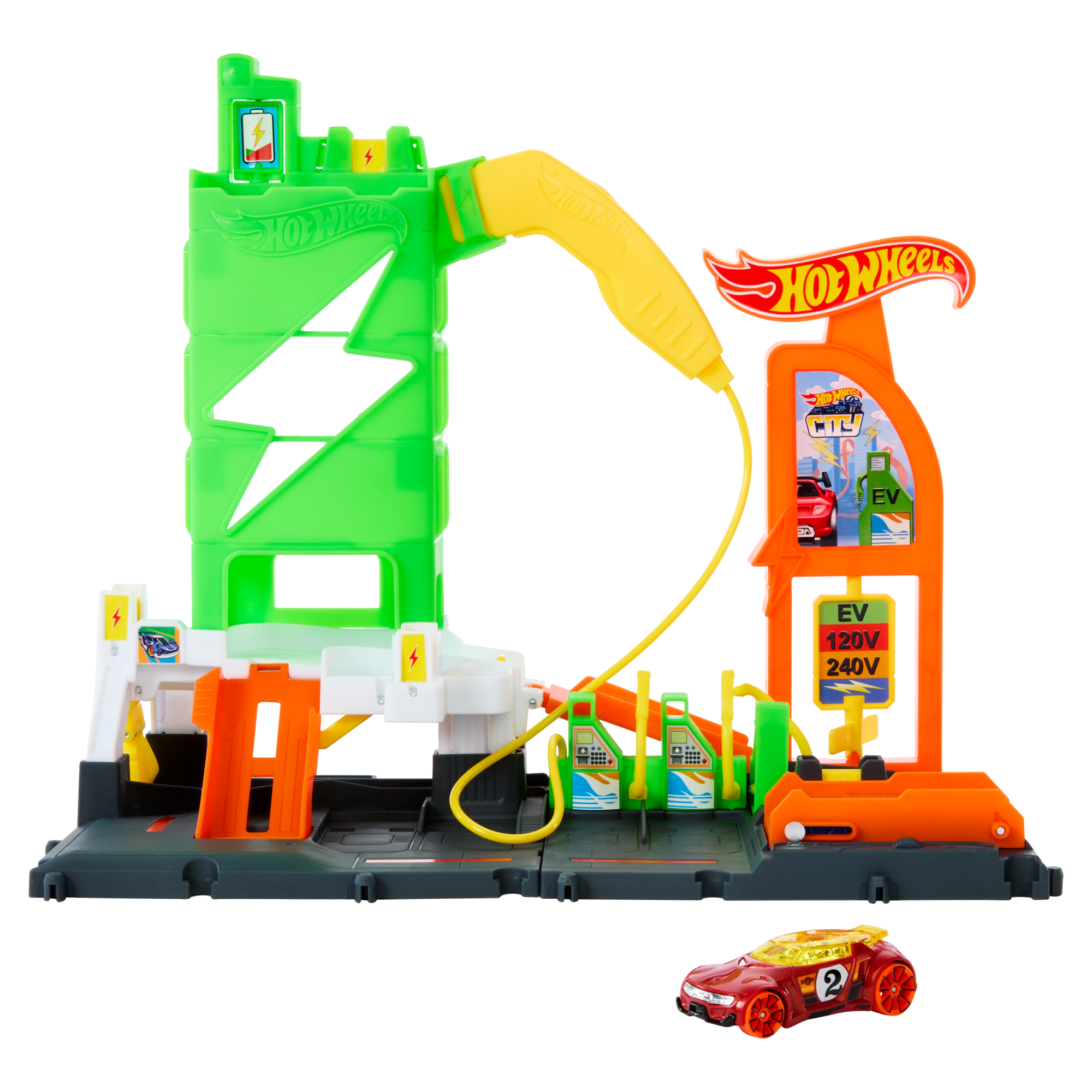 fisher price Hot Wheels  Ville  Station D????nergie Super Recharge, V??hicule