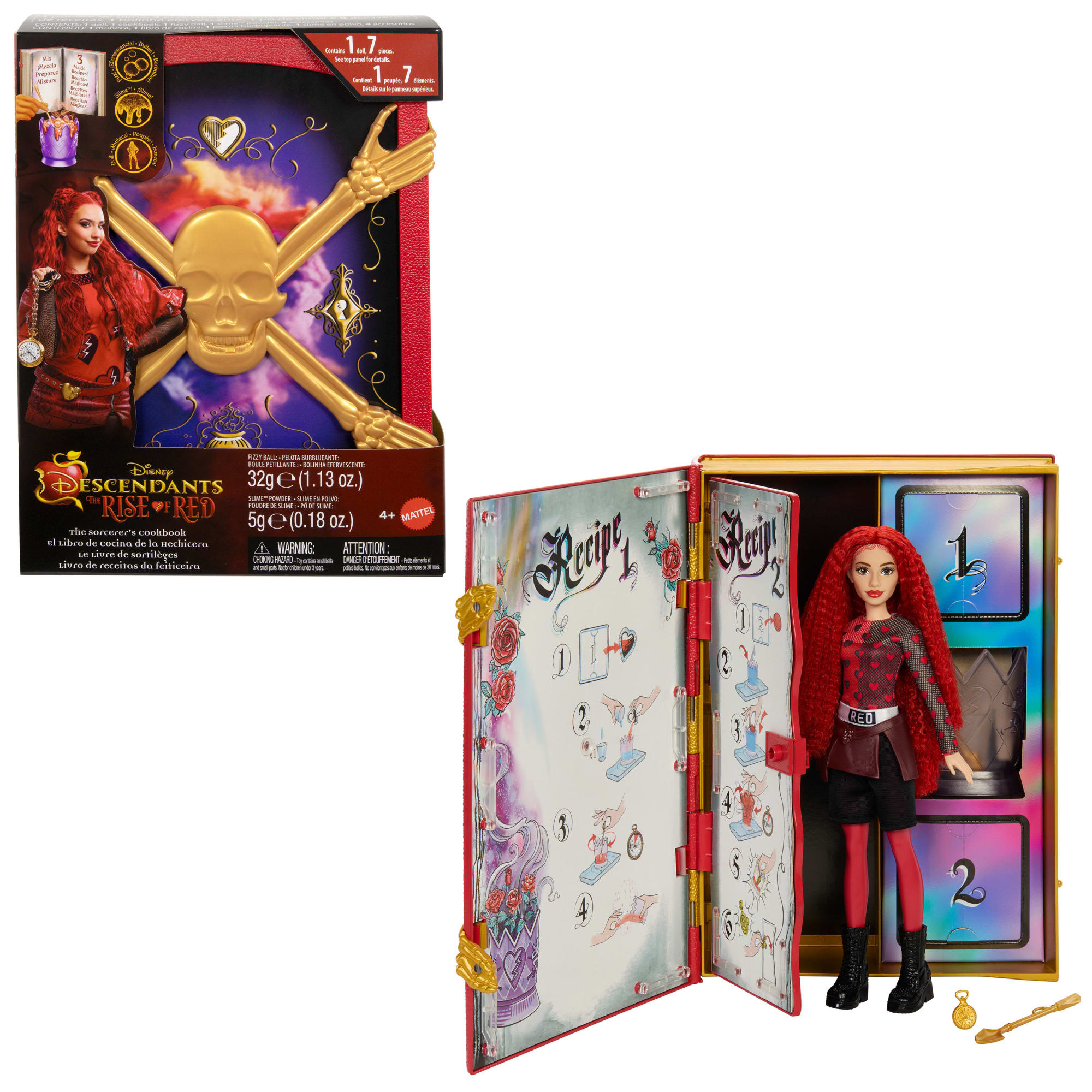 fisher price Disney Descendants: The Rise Of Red - The Sorcerer's Cookbook With Fizz, Slime & Doll Reveal Surprises