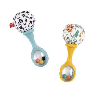 fisher price Fisher-Price Baby Rattle ??n Rock Maracas Toys, Set Of 2 For Infants 3+ Months, High Contrast