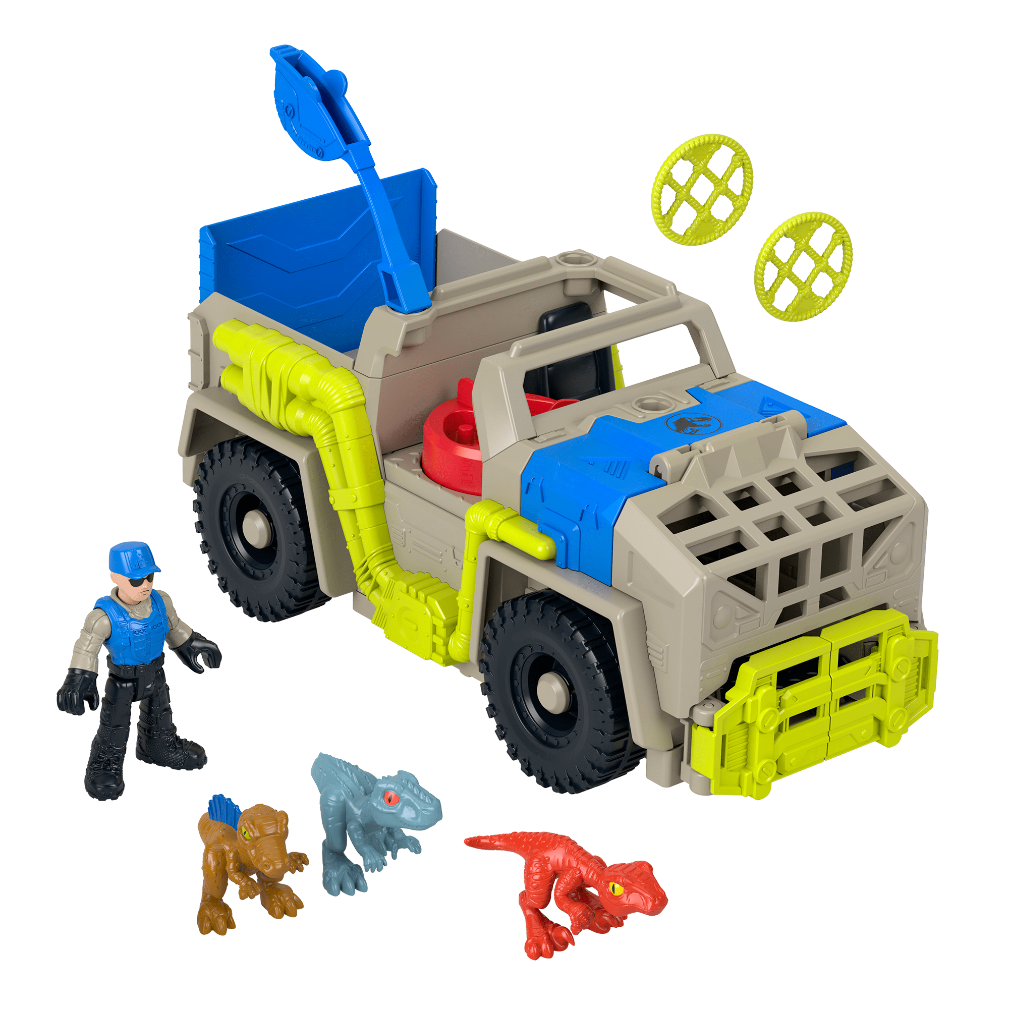 fisher price Imaginext Jurassic World Camion de Pistage et de Transport de Dinos