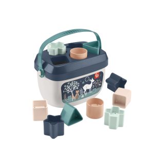 fisher price Fisher-Price Baby's First Blocks - Navy Fawn, Shape-Sorting Toy