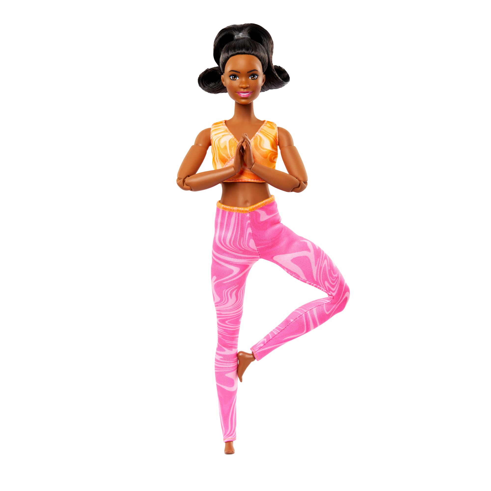 fisher price Barbie Made To Move Fashion Doll, Brunette Wearing Removable Sports Top & Pants, 22 Bendable ??Joints??