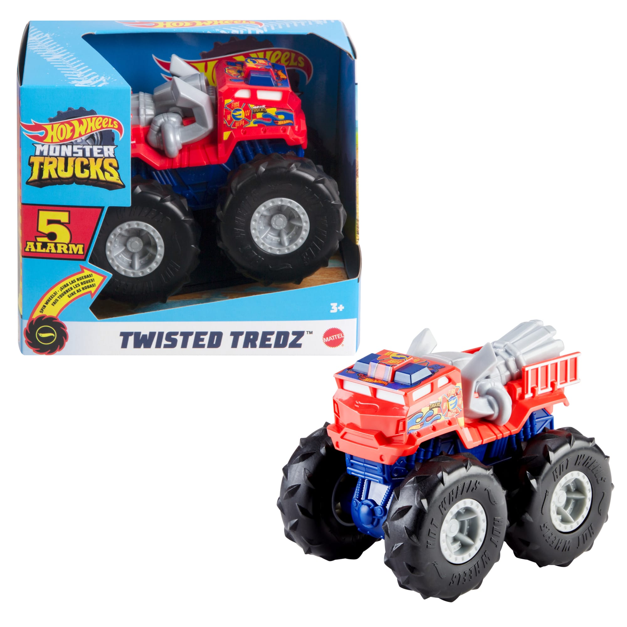 fisher price Hot Wheels Monster Trucks Twisted Tredz Vehicles, 1:43 Scale Creature-Themed Toy Truck