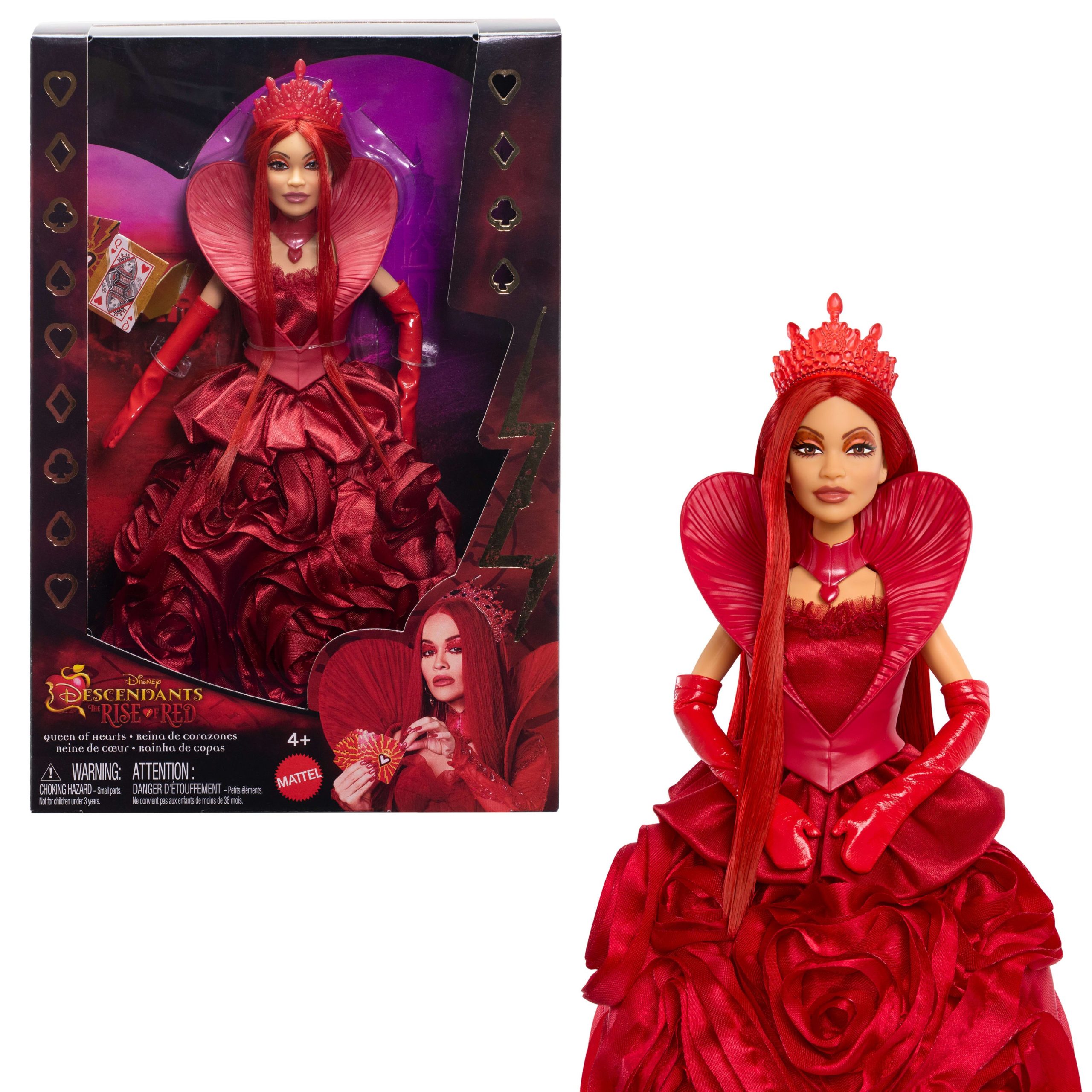 fisher price Disney Descendants: The Rise Of Red Queen Of Hearts Fashion Doll With Movie-Inspired Royal Rose Gown & Accessories